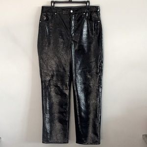 Modern Straight, Super High Rise Shiny Pants